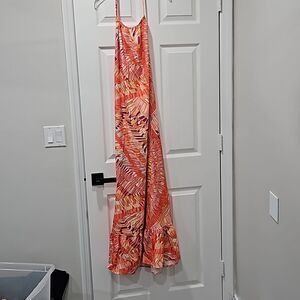 Backless String Tie Neck Maxi Dress